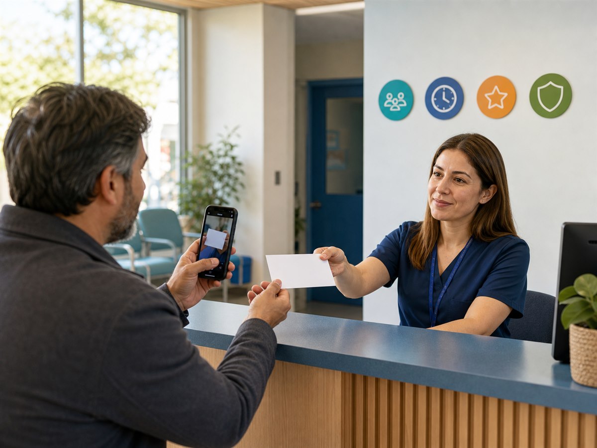 Paciente recibiendo y registrando una notificación de atención GES