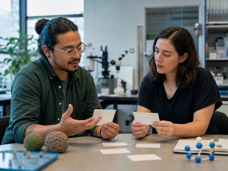 Adulto autista participa como colaborador en una conversación de investigación neurobiológica