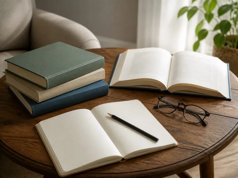 Libros sin marcas, cuaderno y l&aacute;piz como lecturas complementarias al tratamiento