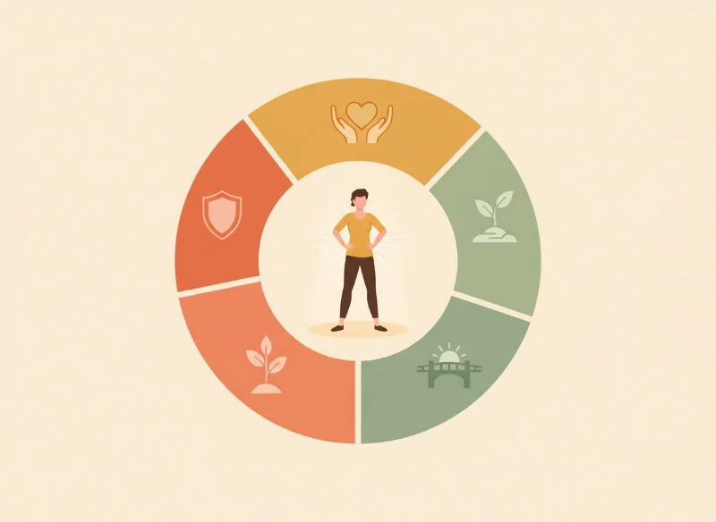 Diagrama visual sin texto para ordenar un plan por prioridades