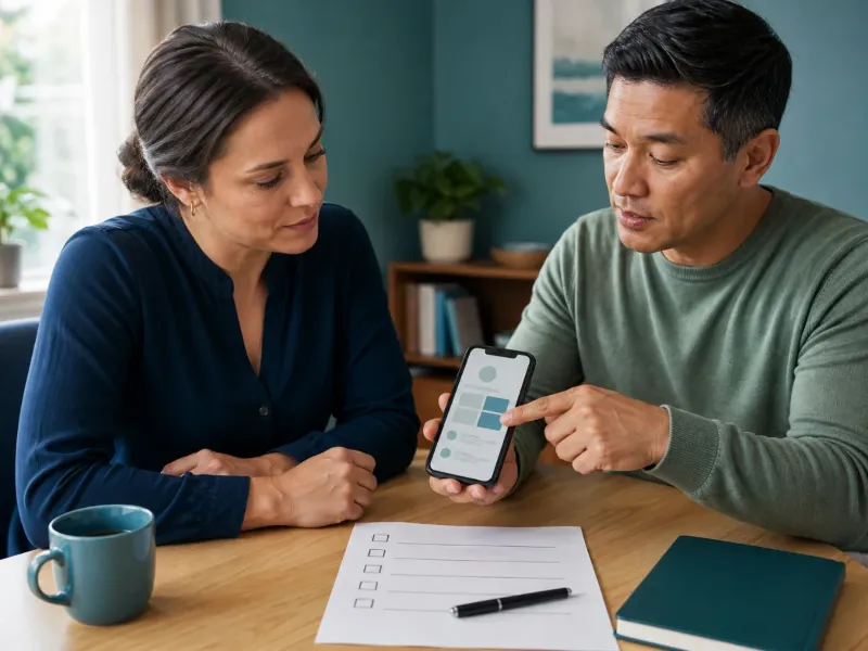 Personas adultas revisando una herramienta digital de apoyo entre sesiones