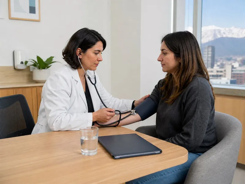 Control ambulatorio de presión arterial y salud física realizado con respeto
