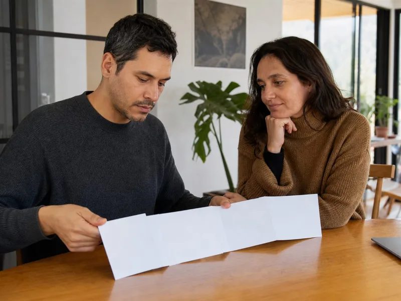 Dos adultos revisando el curso de los episodios a lo largo del tiempo