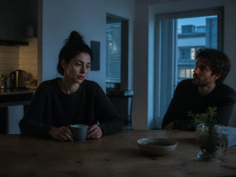 Adulta con cansancio e inquietud acompañada al amanecer