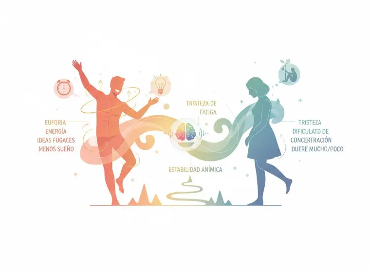 Fases y síntomas de la bipolaridad en adultos