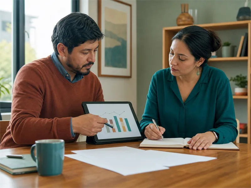Profesionales revisando guías clínicas y resultados de seguimiento de depresión