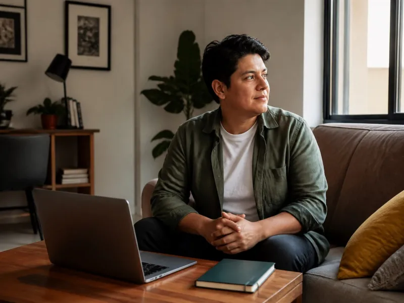 Persona adulta prepar&aacute;ndose para una consulta confidencial sobre g&eacute;nero y salud mental