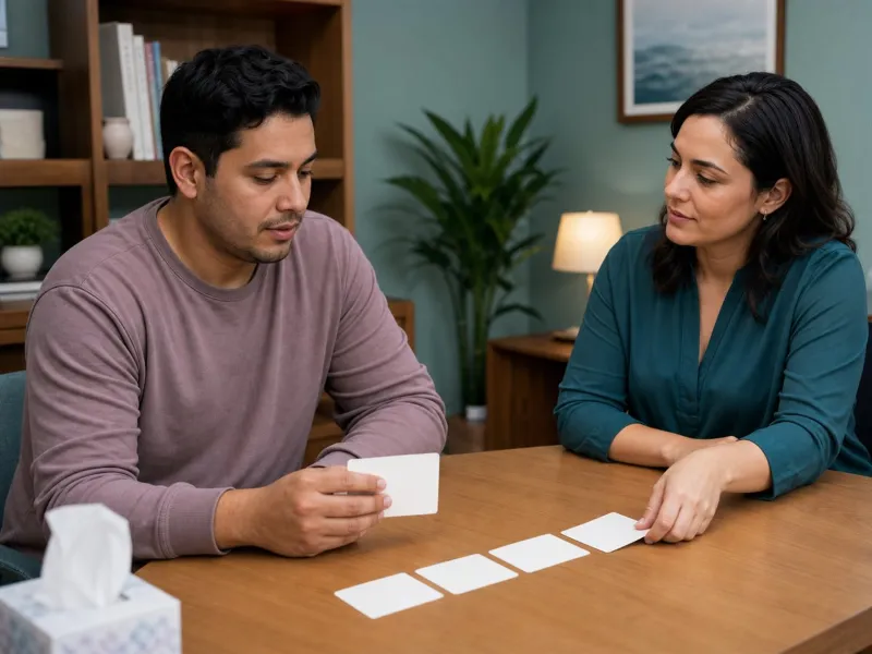 Paciente y terapeuta construyen de forma colaborativa una jerarquía gradual con tarjetas