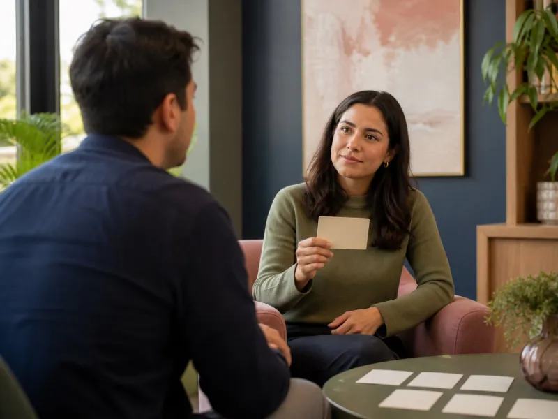 Persona planteando una pregunta en una consulta clínica respetuosa