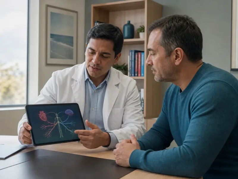 Explicación clínica de la interacción vascular, nerviosa y emocional