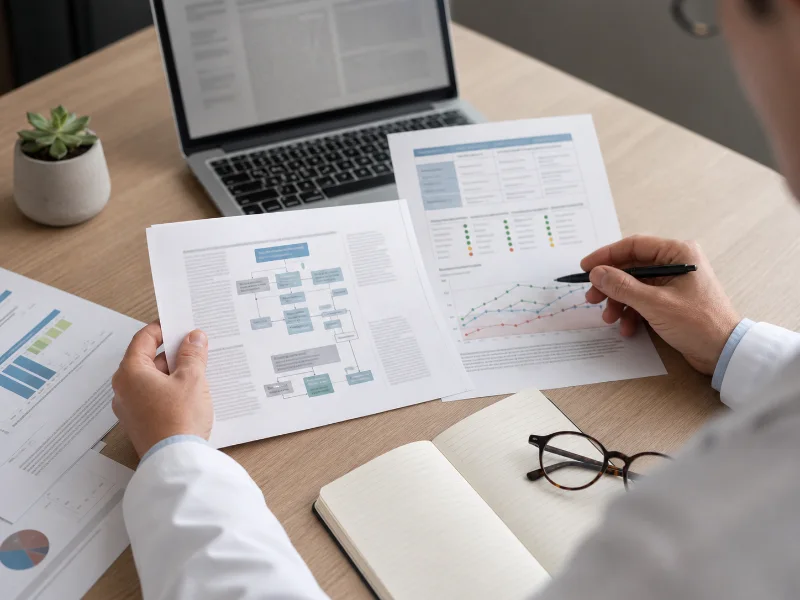 Profesional compara guías clínicas y evidencia actual para revisar el tratamiento del insomnio