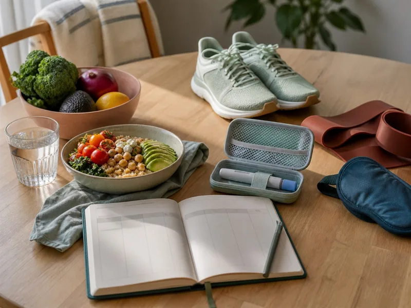 Herramientas coordinadas de alimentación, movimiento, sueño, planificación y medicación