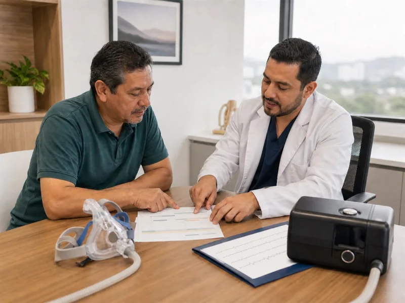 Paciente y profesional organizando estudio, tratamiento y controles del SAHOS