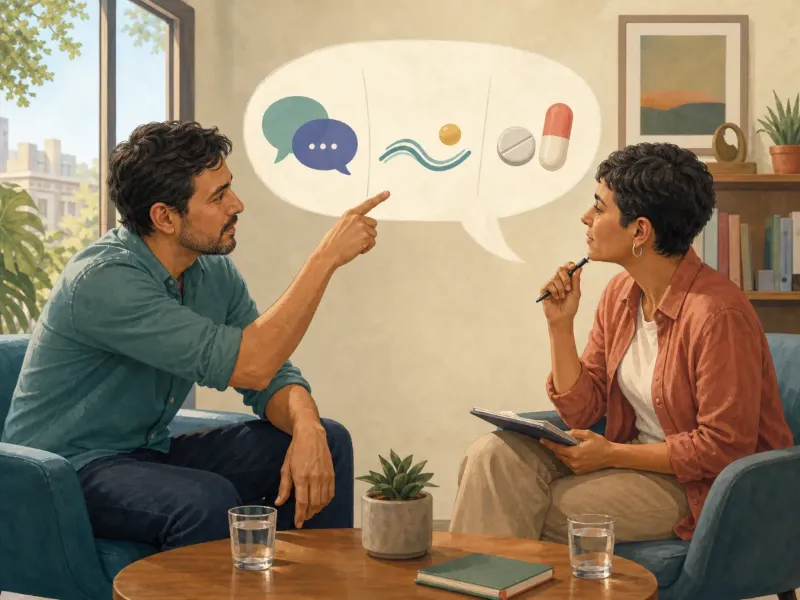 Paciente y profesional comparan opciones para elegir un tratamiento individualizado